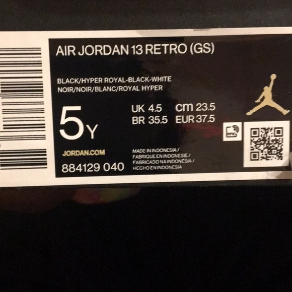 Air Jordan 13 retro black/ hoper royal blue